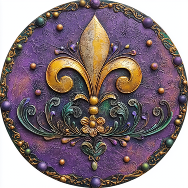 Mardi Gras Sign, Fleur De Lis Sign, DCO-13137, Sign For Wreath, 10